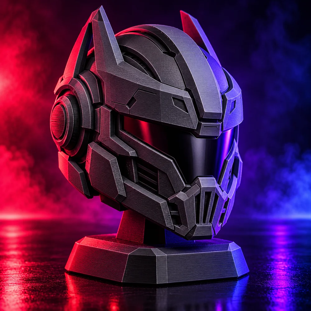 Capacete sci-fi de cosplay impresso em 3D