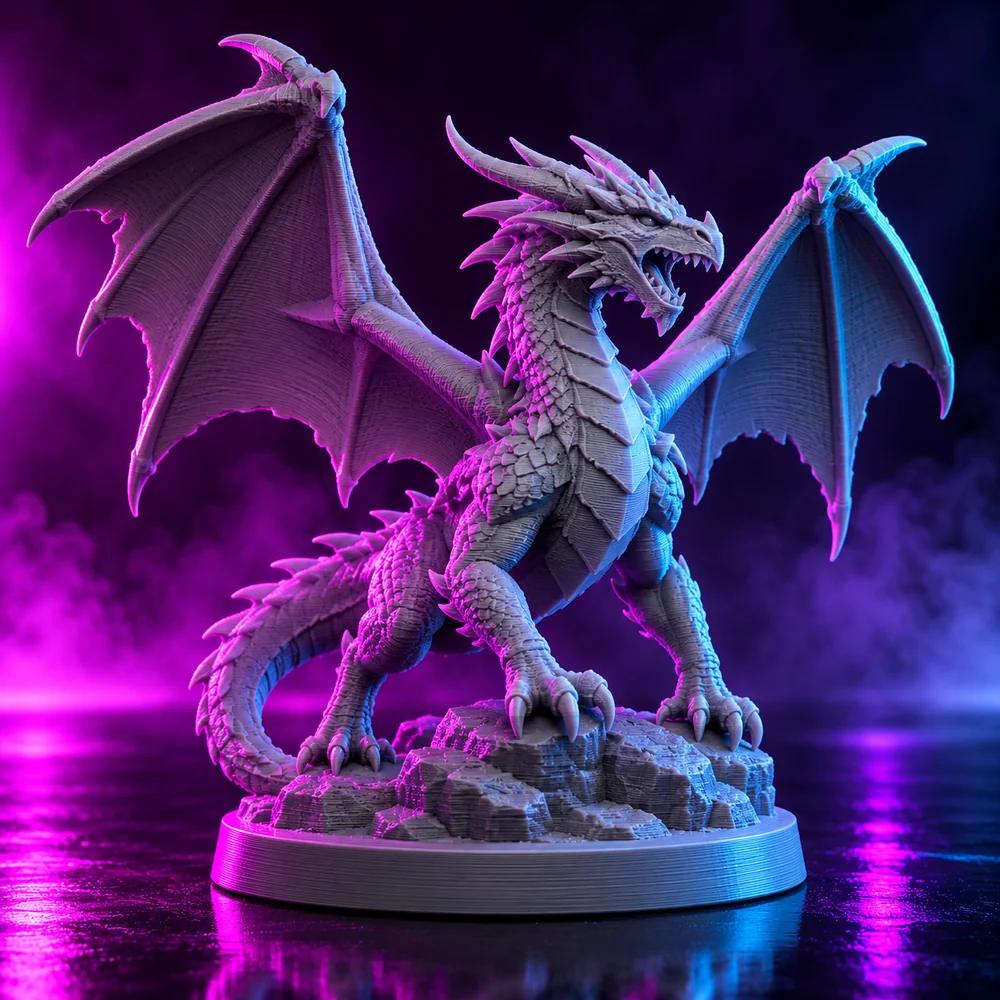Figura de dragão colecionável impressa em 3D