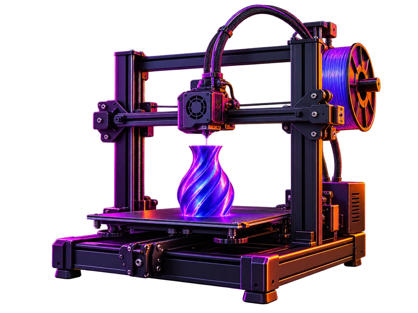 Impressora 3D a criar uma peça decorativa